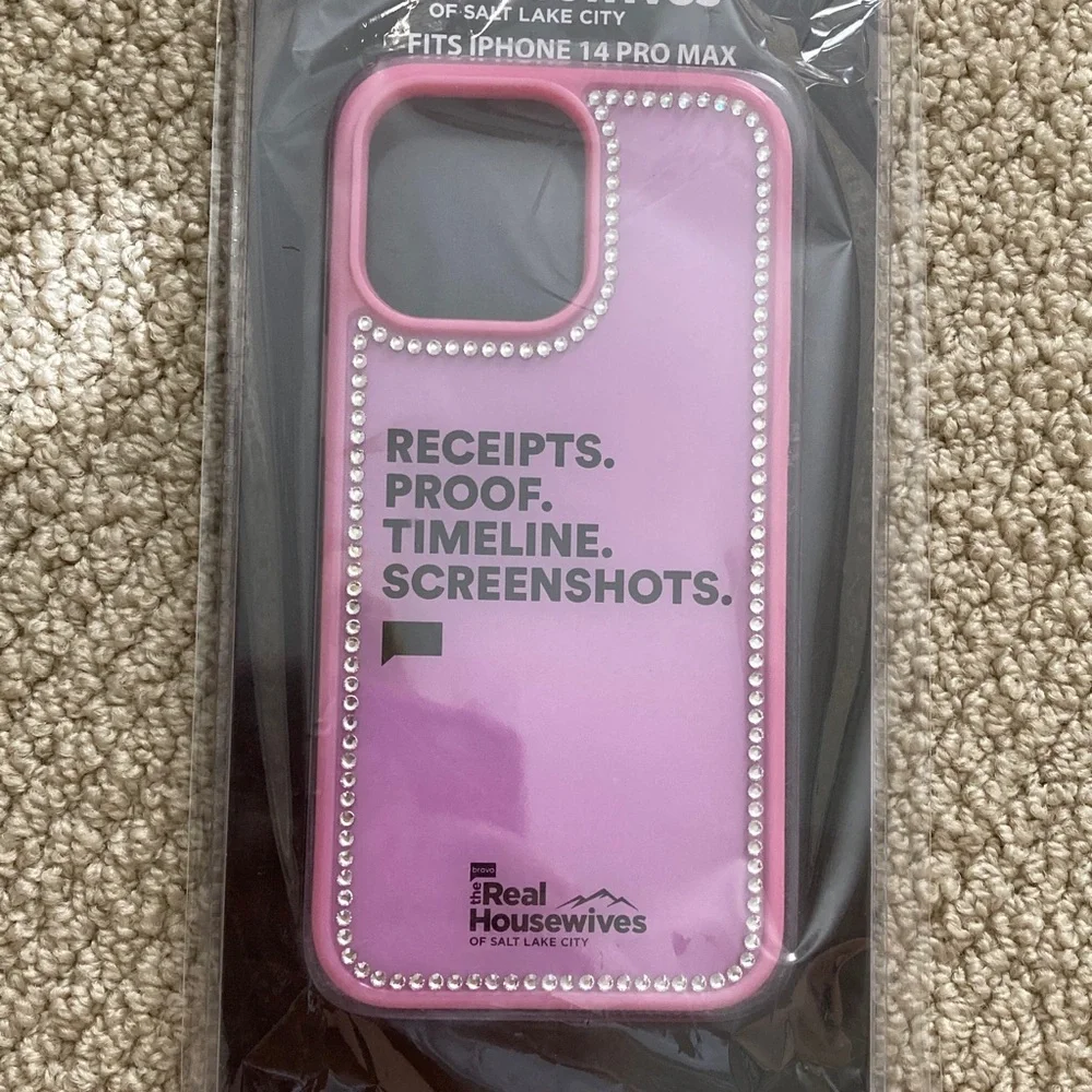 iPhone 14 Pro Max Case Real Housewives Design Purple Receipts Proof Timeline NIB